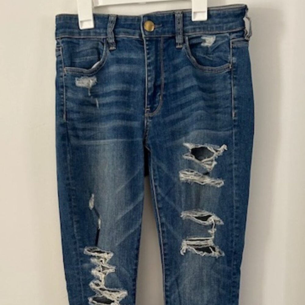 American Eagle Outfitters Cotton hi-rise 6 Women Jeans